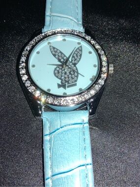 Vintage Y2K playboy blue bunny watch